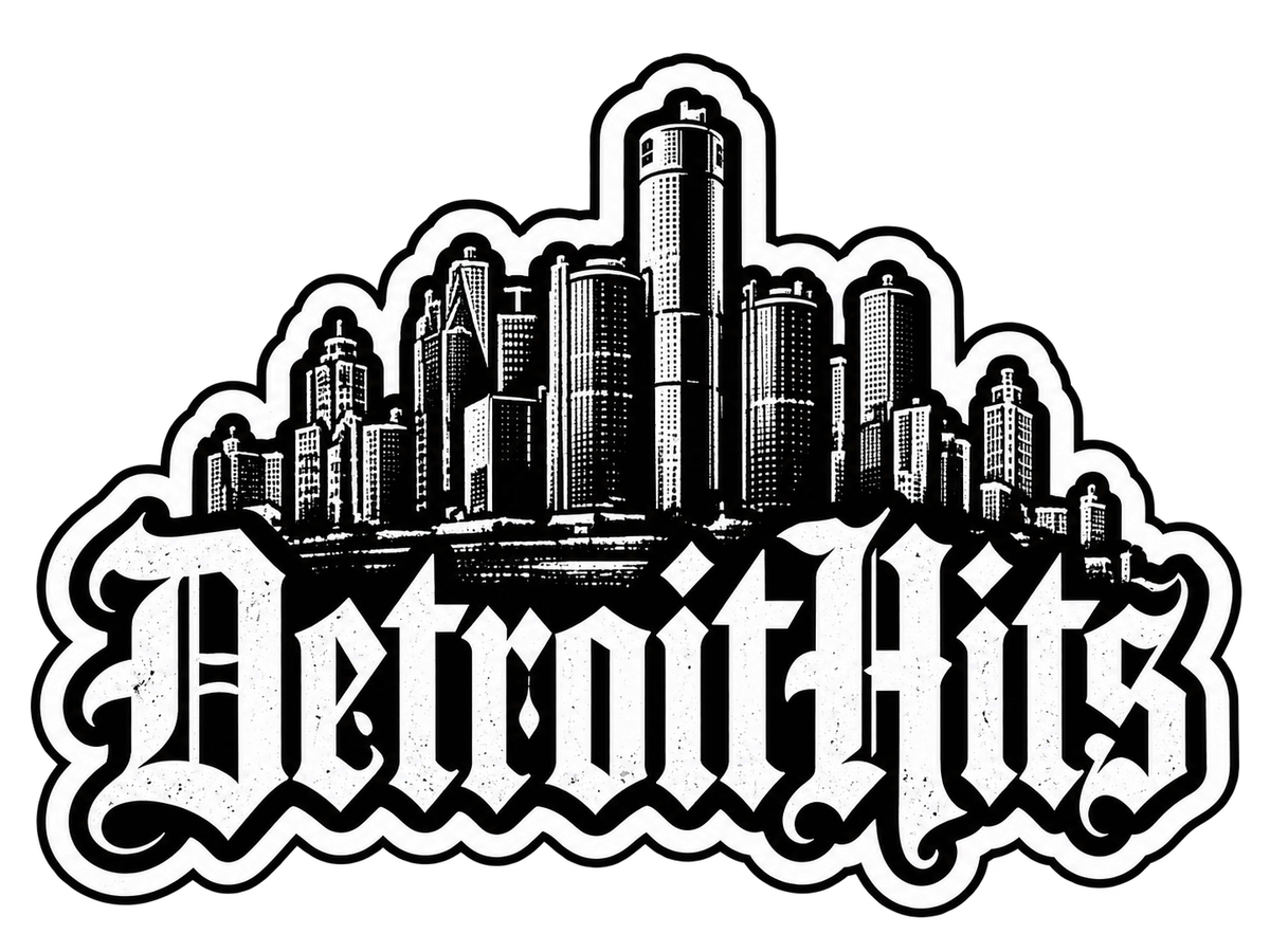 Detroit Hits Skyline Sticker